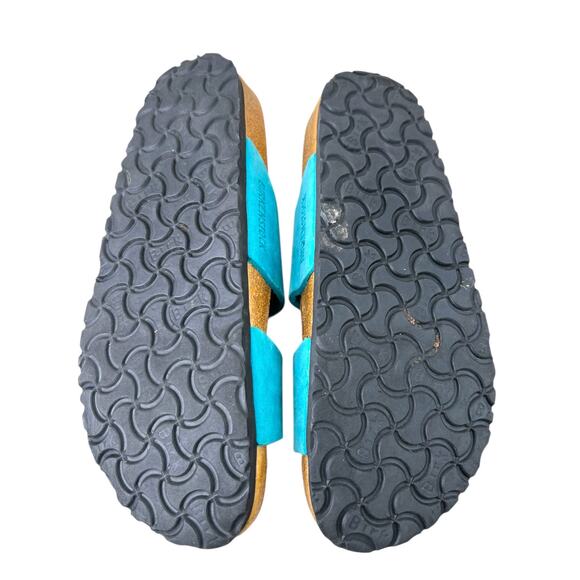 BIRKENSTOCK Arizona Turquoise Suede Leather Sandals Women’s Size EU 38 US 7–7.5 - Picture 11 of 11